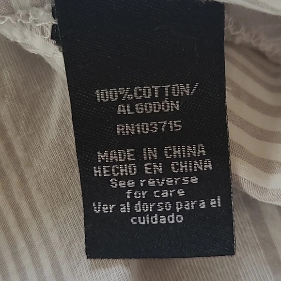 Zac & Rachel Cotton Grey Striped Lightweight Button Down - Size Lg - Picture 6 of 8